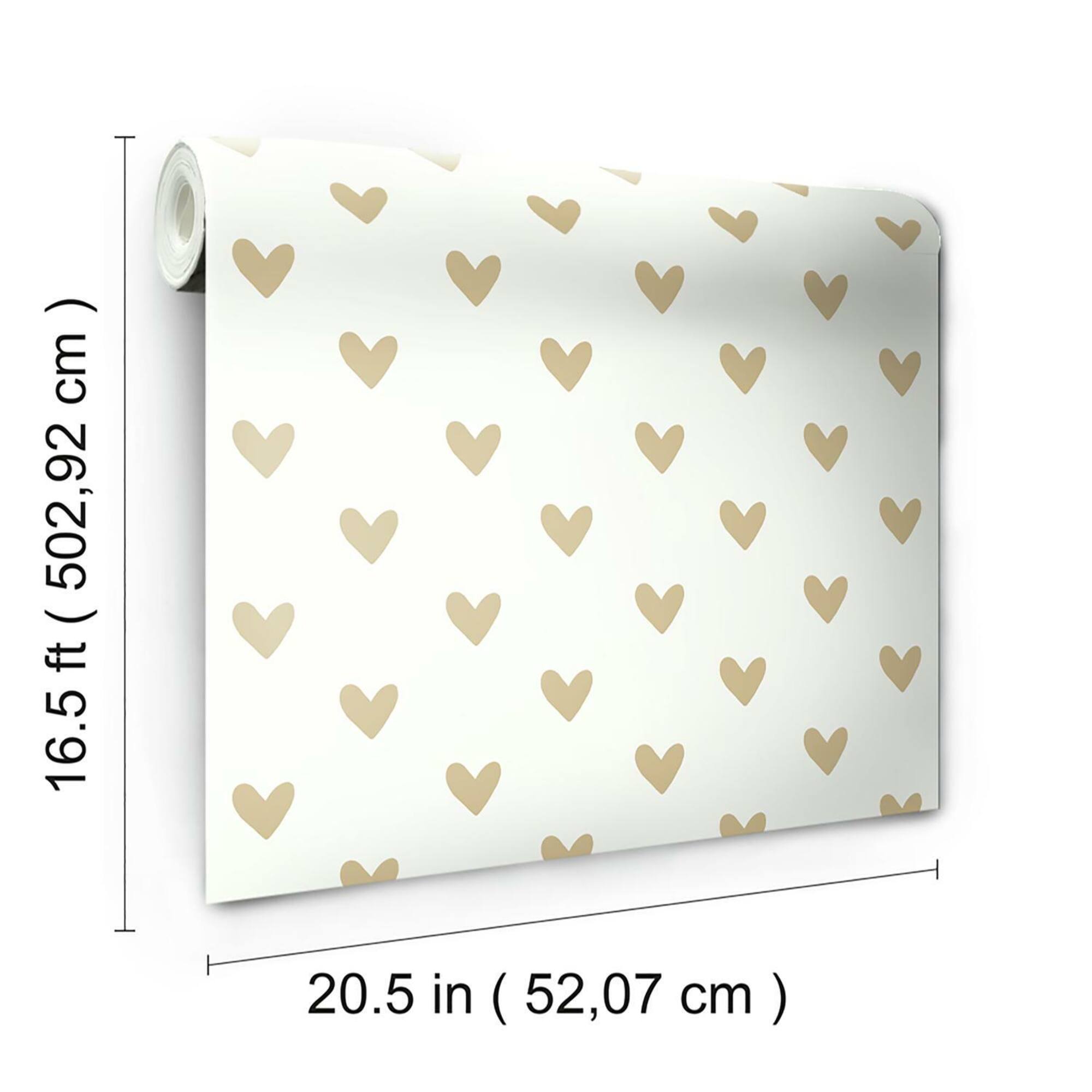 RoomMates Heart Spot Peel & Stick Wallpaper